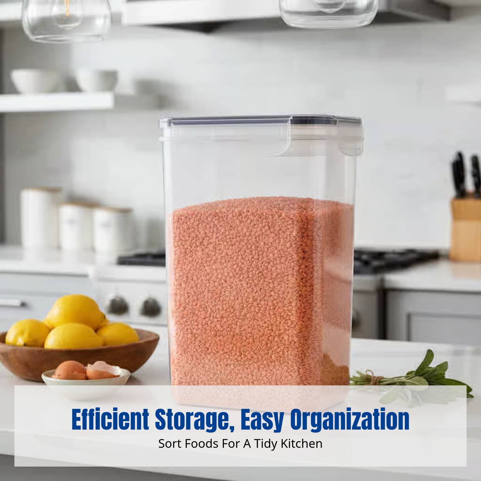 Food Storage Kitchen Container Set - 밀폐 식품 보관 용기 세트, 대용량,