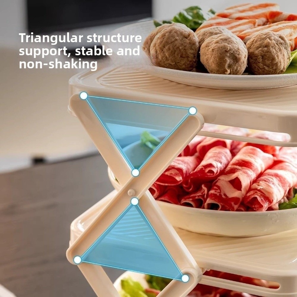 Food Storage And Preparation - 3/4단 접이식 대용량 식기 보관대, 공간