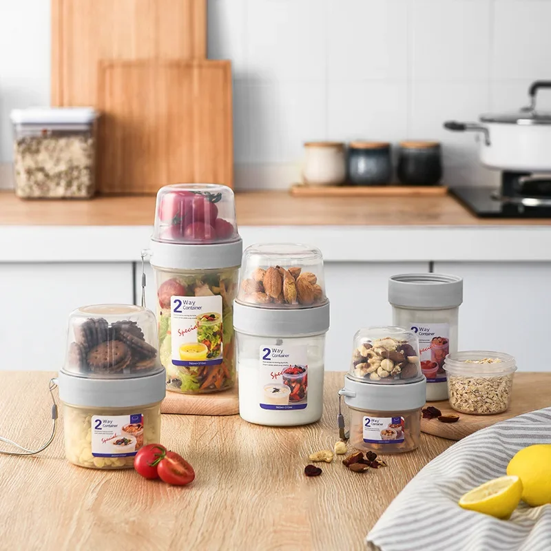 Food Storage Yogurt - 아침식사 오트밀 시리얼 견과류 요거트 샐러드
