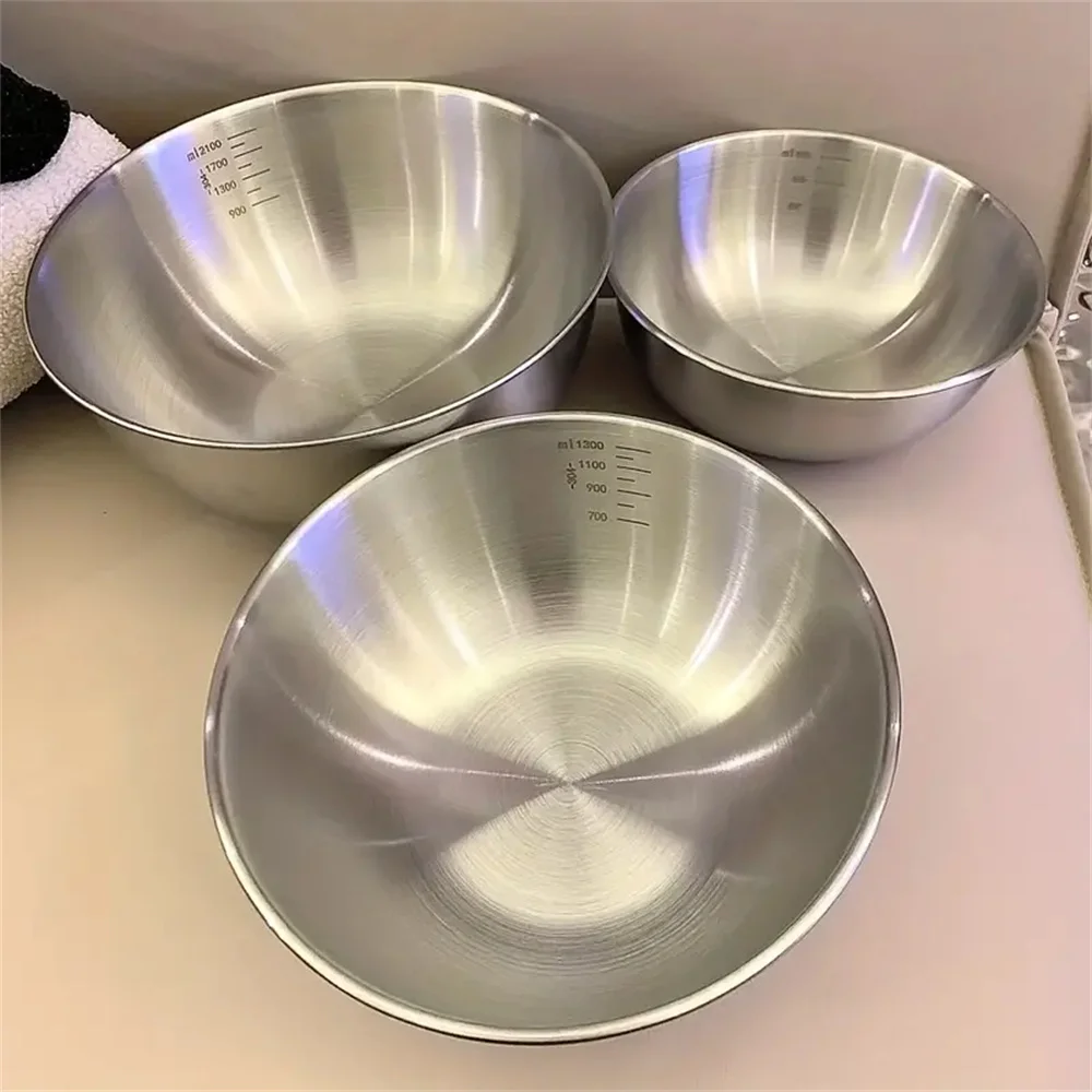 Food Storage Home - 1-3개 스테인리스 스틸 볼 세트(계량 눈금