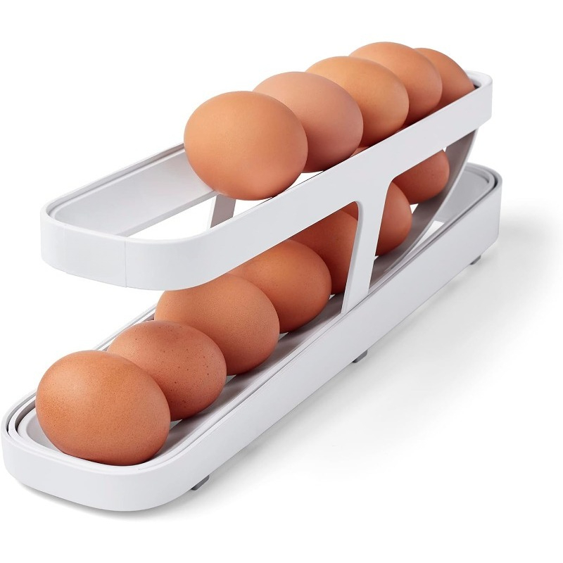 Food Storage Types - 계란 디스펜서(이중 레이어), 공간 절약형 회전식