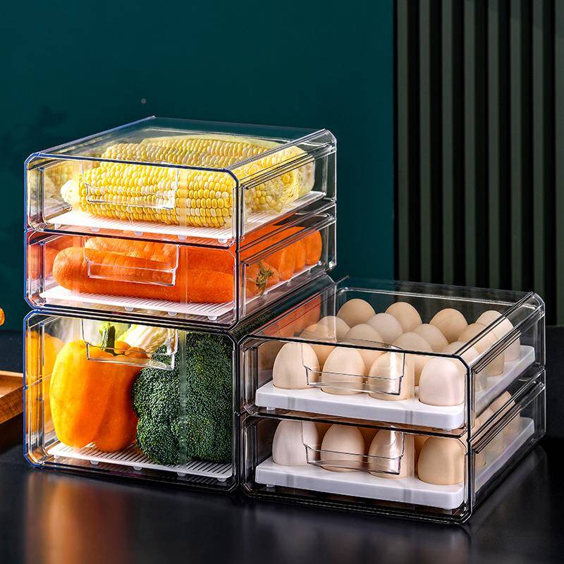 Food Storage Vegetables - 주방 냉장고 식품 보관함 계란 야채