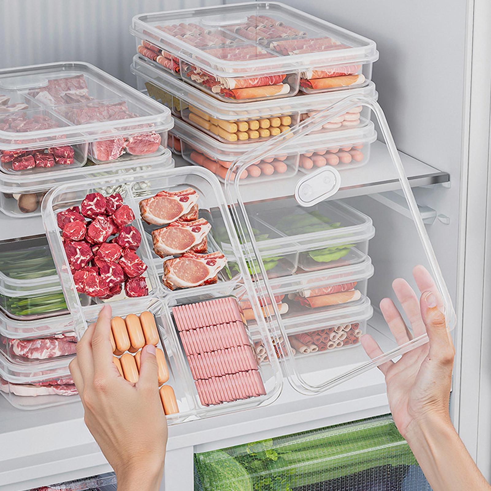 Food Storage Plastic Boxes - 1PC 냉장고 보관 상자 고기 야채
