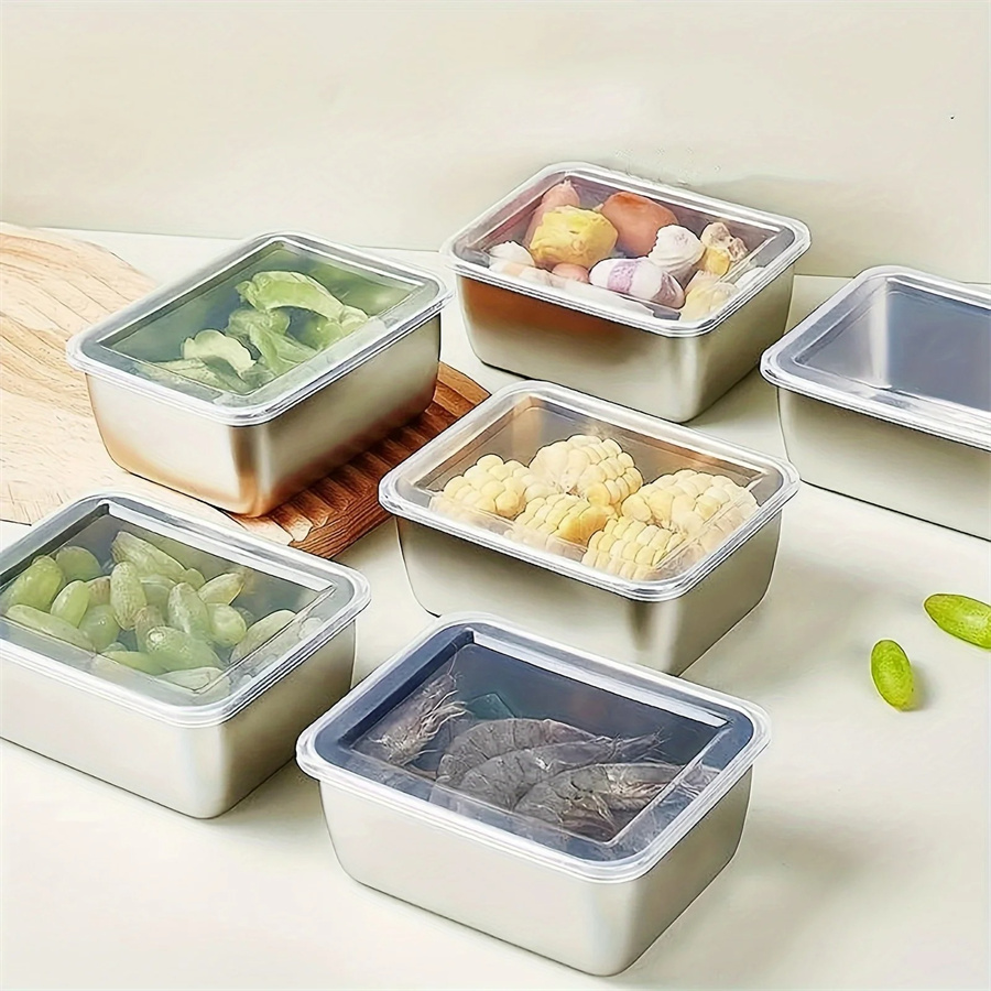 Food Storage System - 1/3/5pcs 스테인레스 스틸 식품 보관 상자