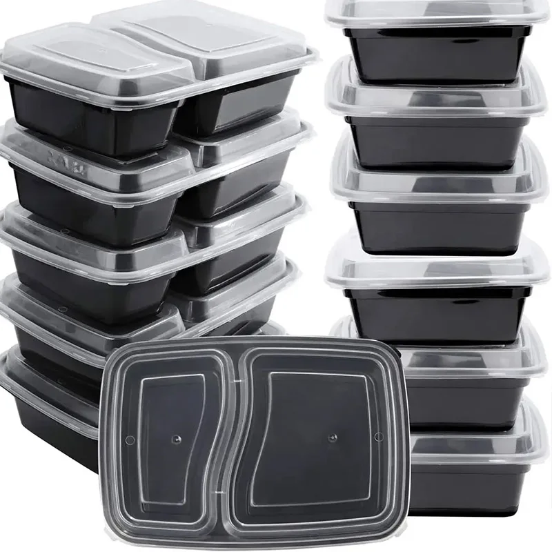 Food Storage Kitchen Container Set - 10 세트 뚜껑이 있는 일회용 식품