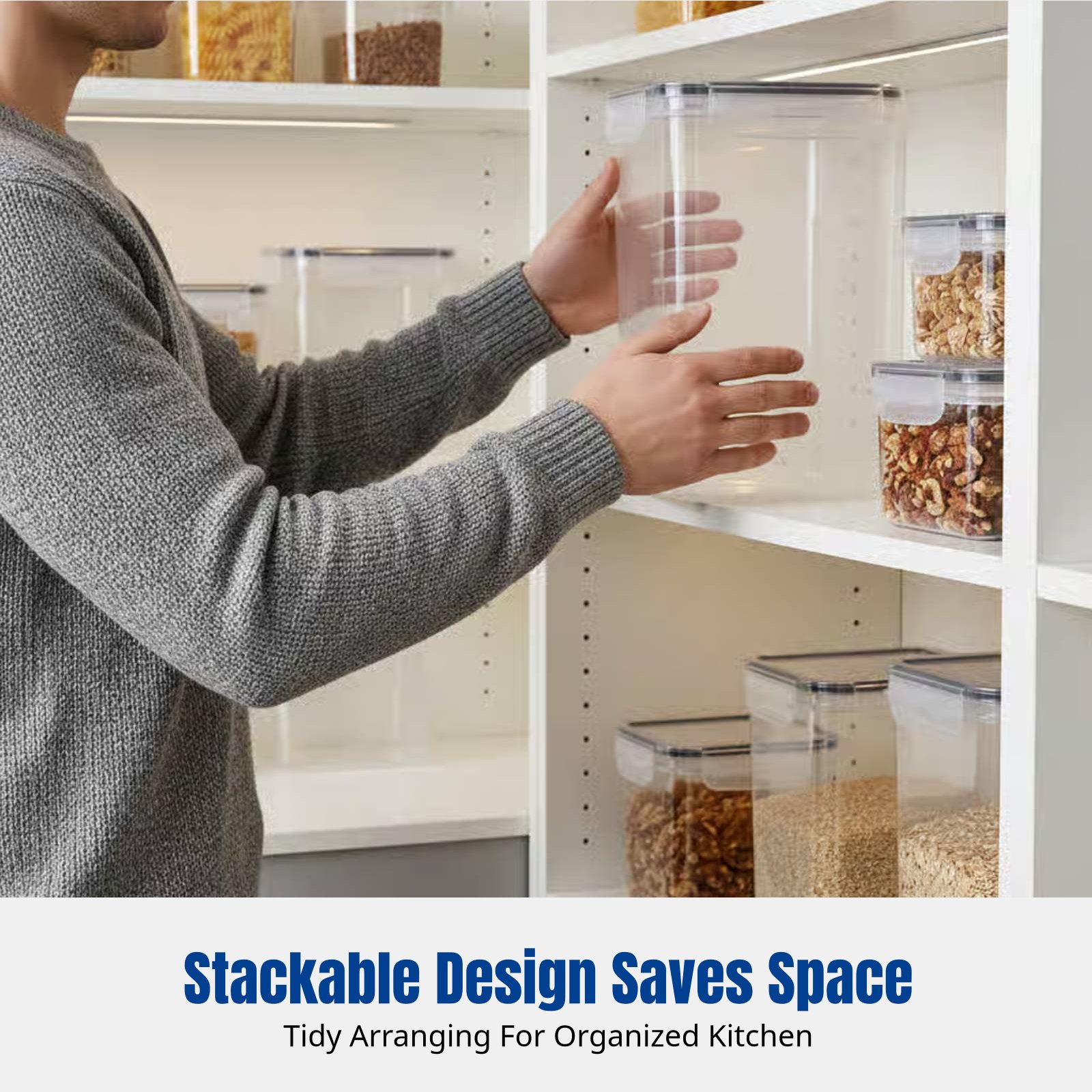 밀폐 식품 보관 용기 세트, 대용량, 투명, 쌓을 수  - Food Storage Kitchen Container Set 리뷰 및 가격