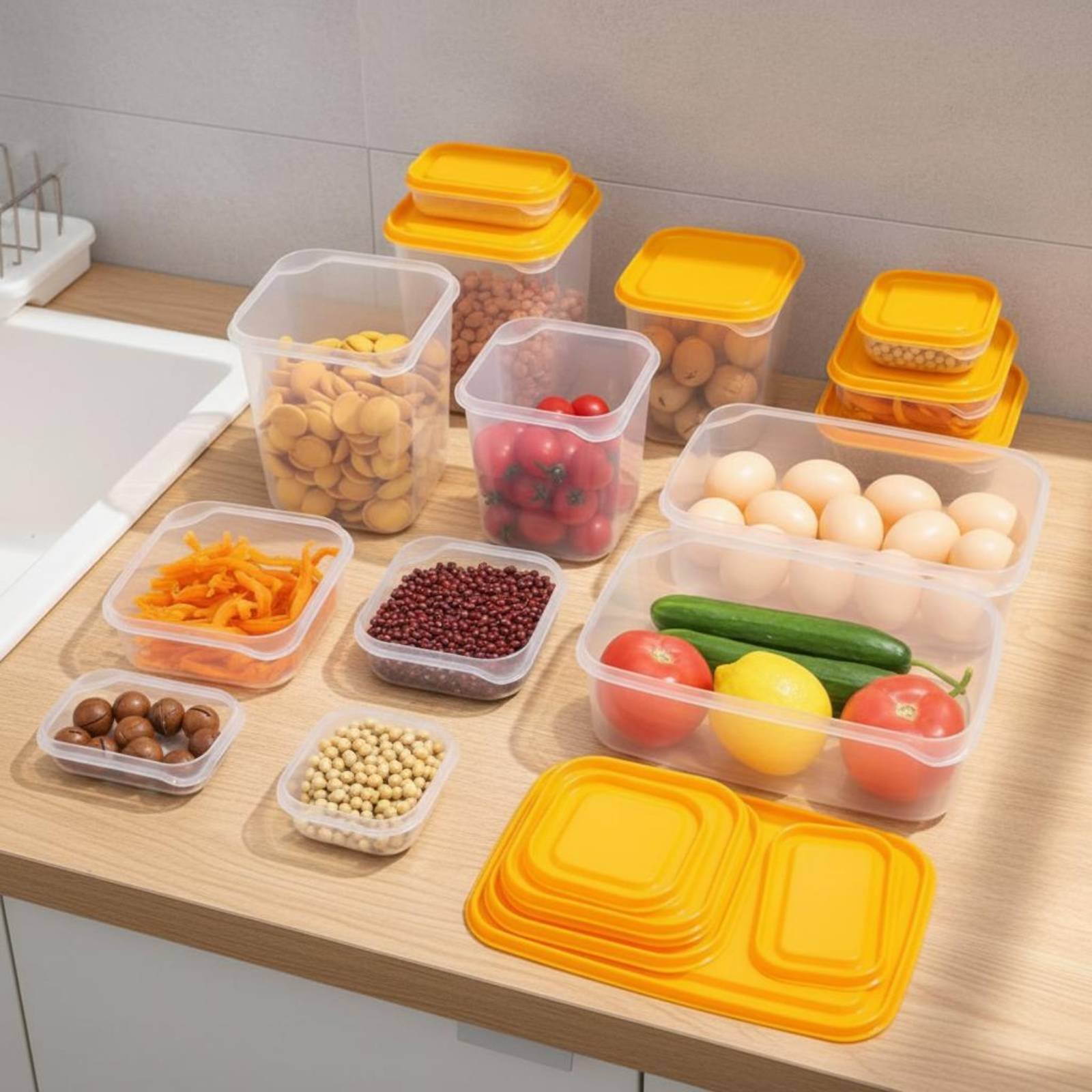17개 냉장고 보관함 세트, 새지 않는 플라스틱 음식  - Food Storage Plastic Boxes 리뷰 및 가격