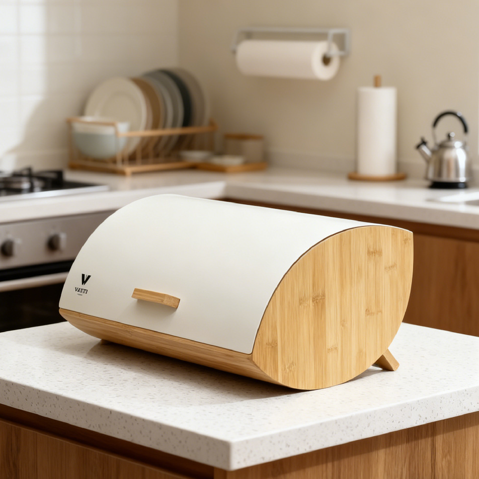 대나무 덮개 빵 보관함, 가정용 철제 보관함, 주방용  - Bread Box Bamboo 리뷰 및 가격