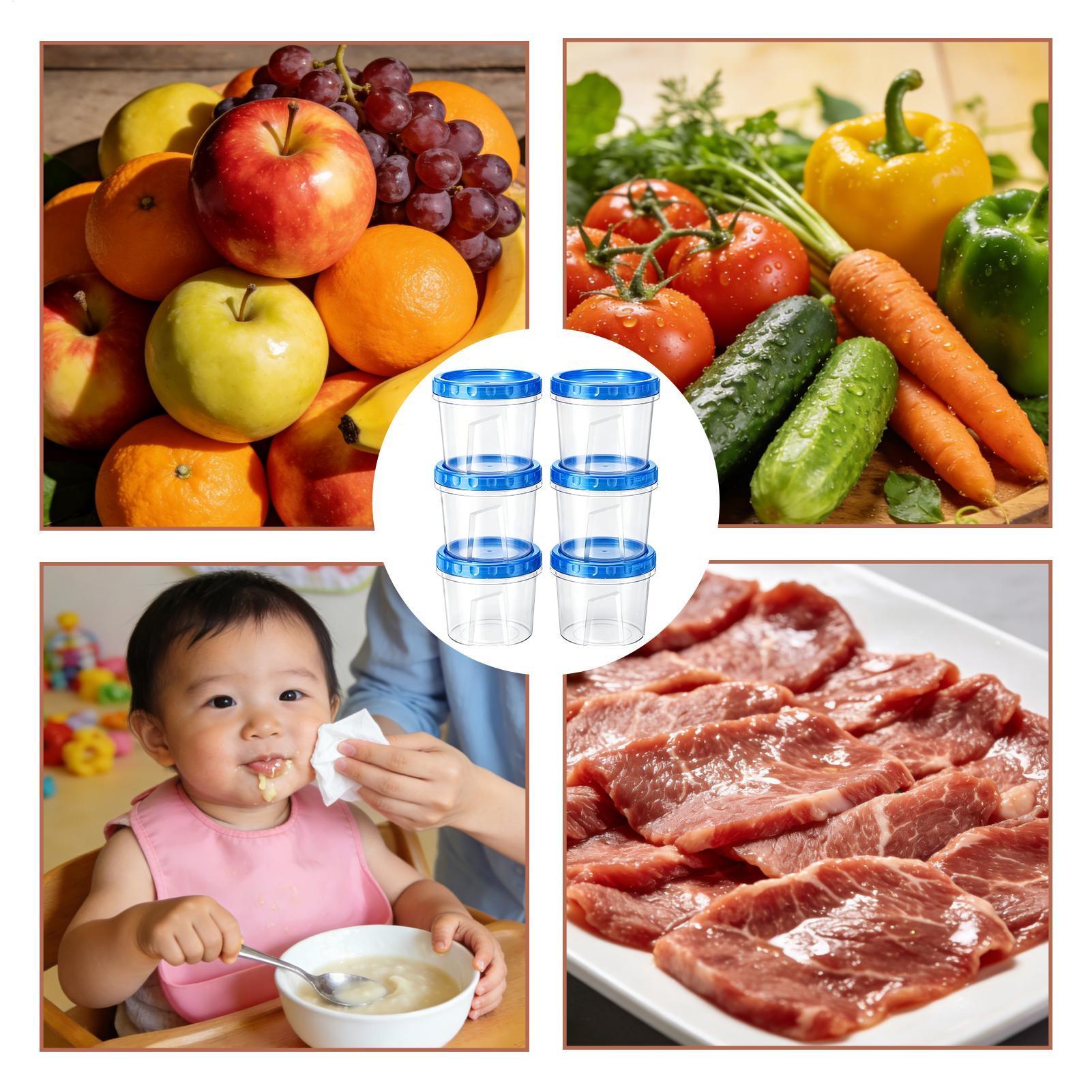 식품 보관용 냉동고 용기 6개 16온스 누출 방지 쌓을 - Food Storage And Container 리뷰 및 가격
