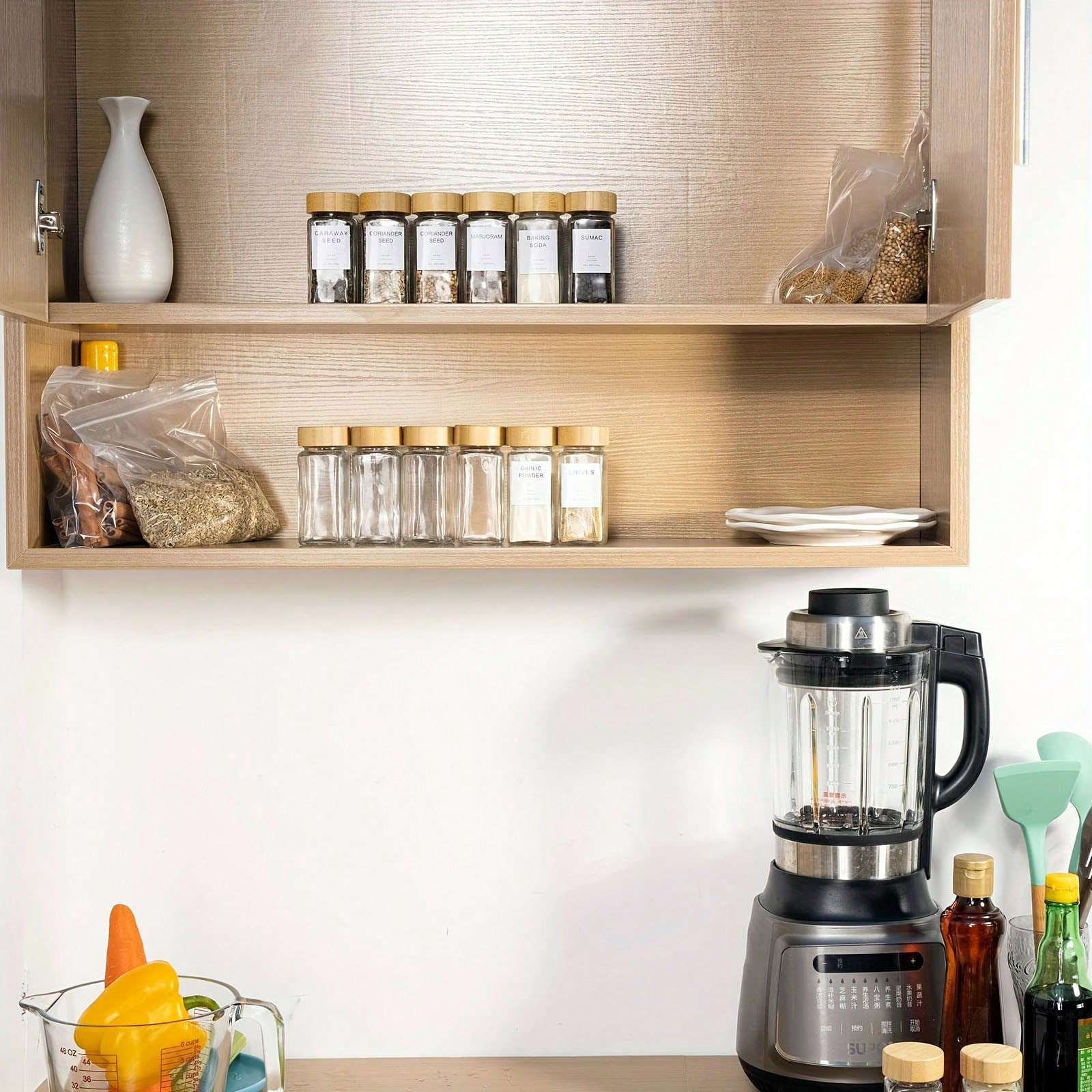 12개의 컴팩트한 대나무 양념 보관함, 조리대와 주방  - Food Storage Drawers 리뷰 및 가격