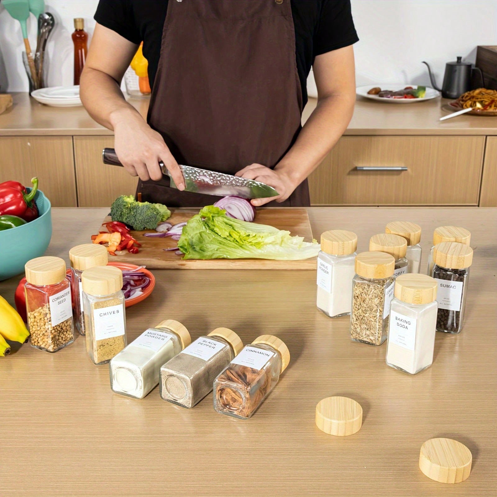 12개의 컴팩트한 대나무 양념 보관함, 조리대와 주방  - Food Storage Drawers 리뷰 및 가격