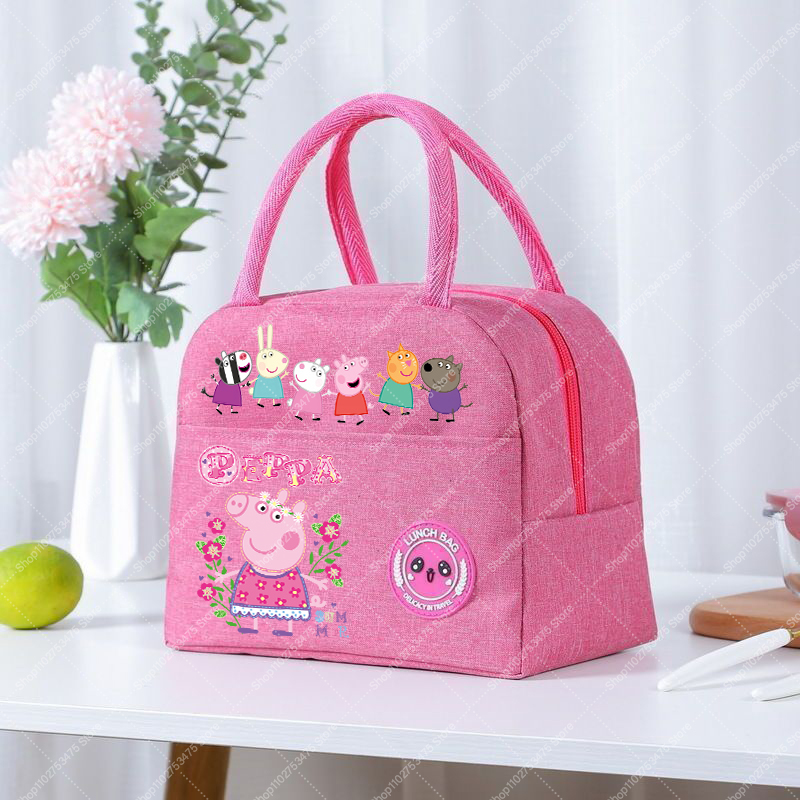 소녀 애니메이션 귀여운 점심 도시락 가방 만화 페파피그 - Food Storage Bag Organizer 리뷰 및 가격