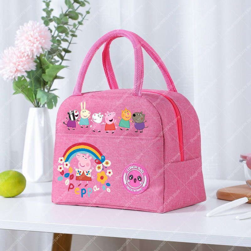 소녀 애니메이션 귀여운 점심 도시락 가방 만화 페파피그 - Food Storage Bag Organizer 리뷰 및 가격