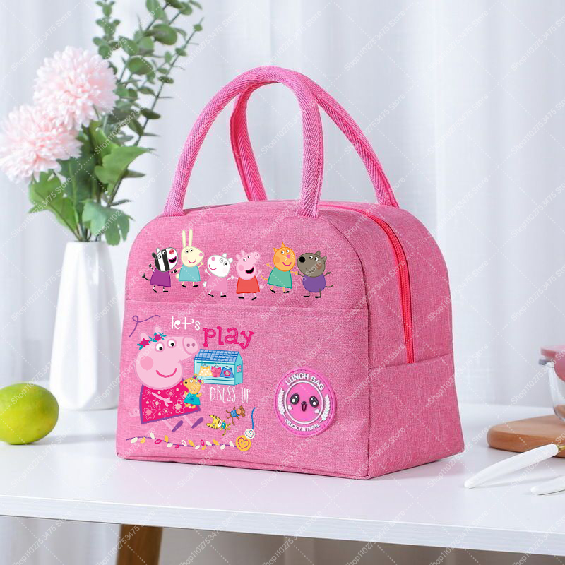 소녀 애니메이션 귀여운 점심 도시락 가방 만화 페파피그 - Food Storage Bag Organizer 리뷰 및 가격