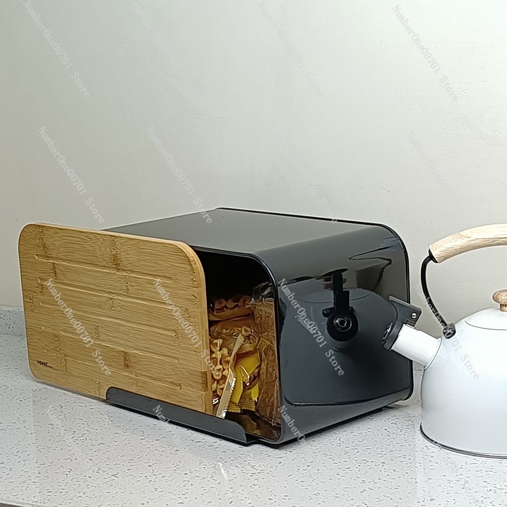 대나무 뚜껑이 있는 주방 빵 보관함, 스테인리스 스틸  - Bread Box Bamboo 리뷰 및 가격