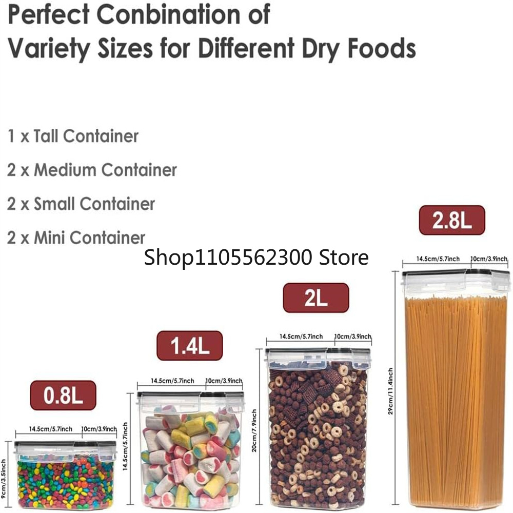 주방 7종 식품 보관 용기 세트 BPA 프리 플라스틱  - Food Storage Kitchen Container Set 리뷰 및 가격