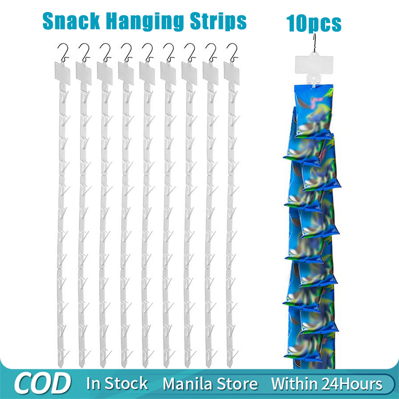 10Pcs 플라스틱 투명한 스낵 교수형 스트립 유니버설 - Food Storage Types 리뷰 및 가격