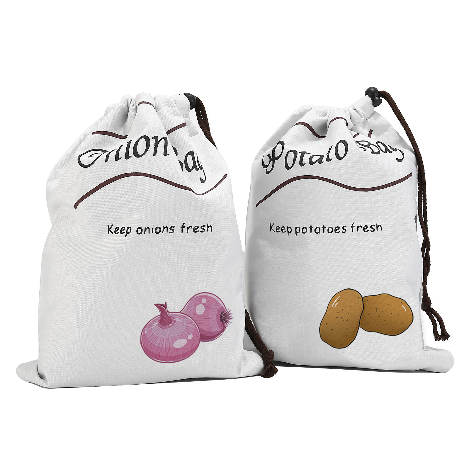 2Pcs 재사용 가능한 캔버스 야채 보관 가방, 식품  - Food Storage In Roots 리뷰 및 가격