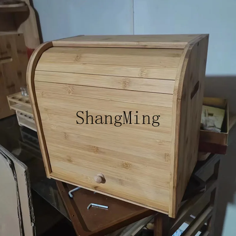 SM 가정용 대나무 빵 보관함 롤러 셔터 도어가 있는  - Bread Box Bamboo 리뷰 및 가격