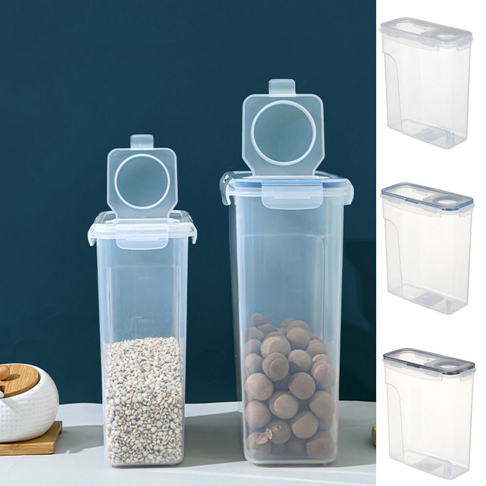 플라스틱 시리얼 보관 용기 투명 밀폐 곡물 저장 탱크  - Food Storage Kitchen Container Set 리뷰 및 가격