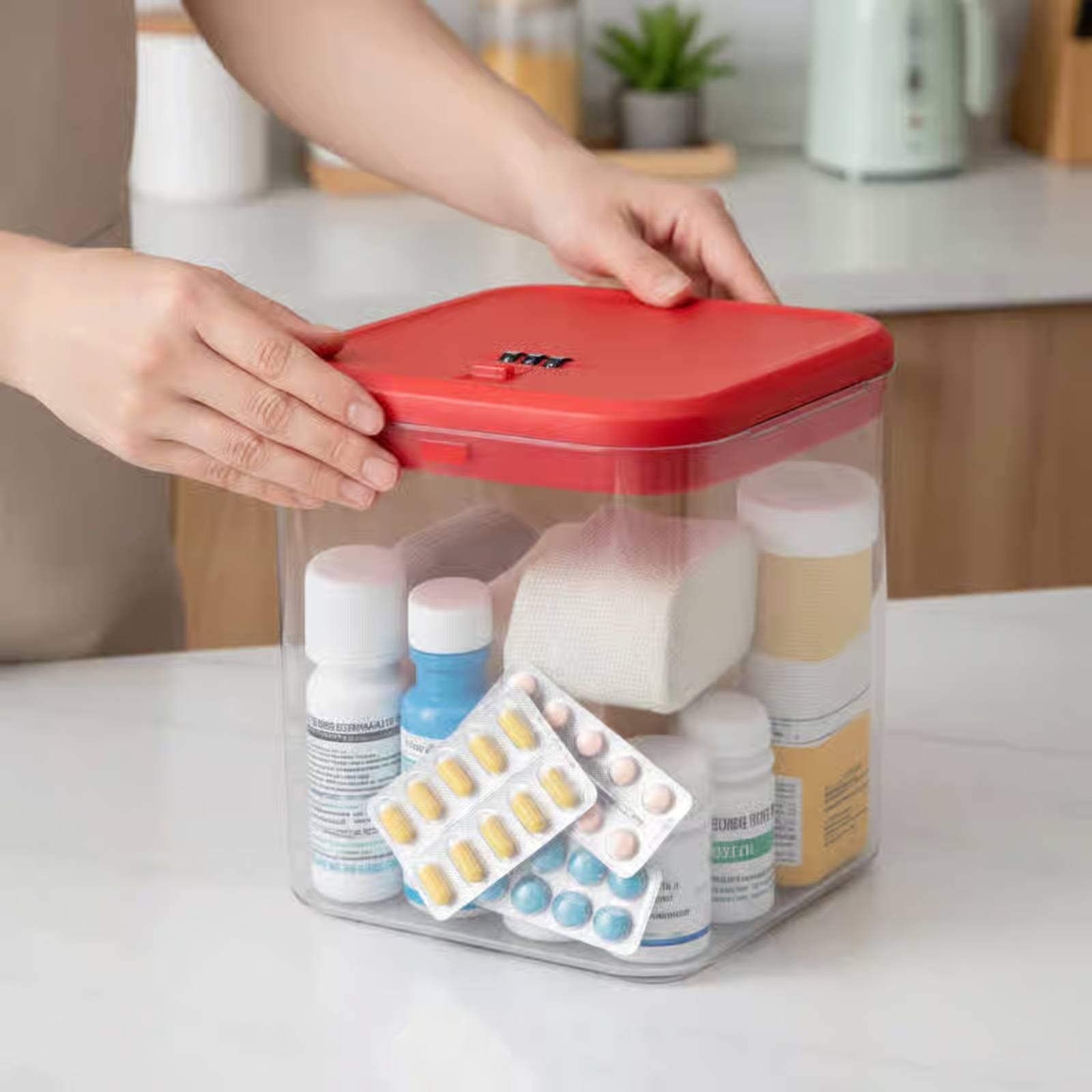 투명한 잠금 가능 상자 다용도 잠금 가능 보관 상자 식 - Food Storage For 리뷰 및 가격