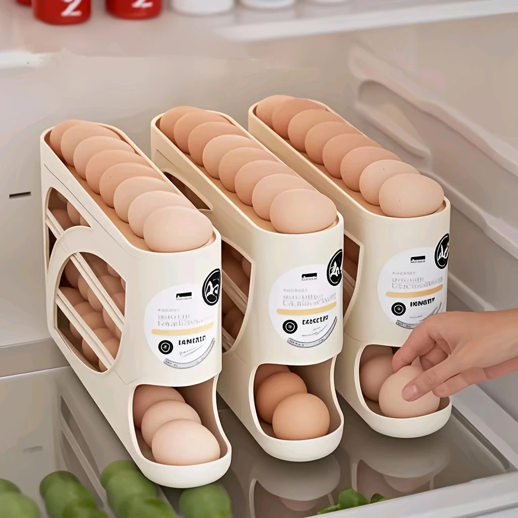 3단 회전식 계란 보관함 (냉장고용) 24개 계란 수납 - Food Storage Large Plastic Containers 리뷰 및 가격