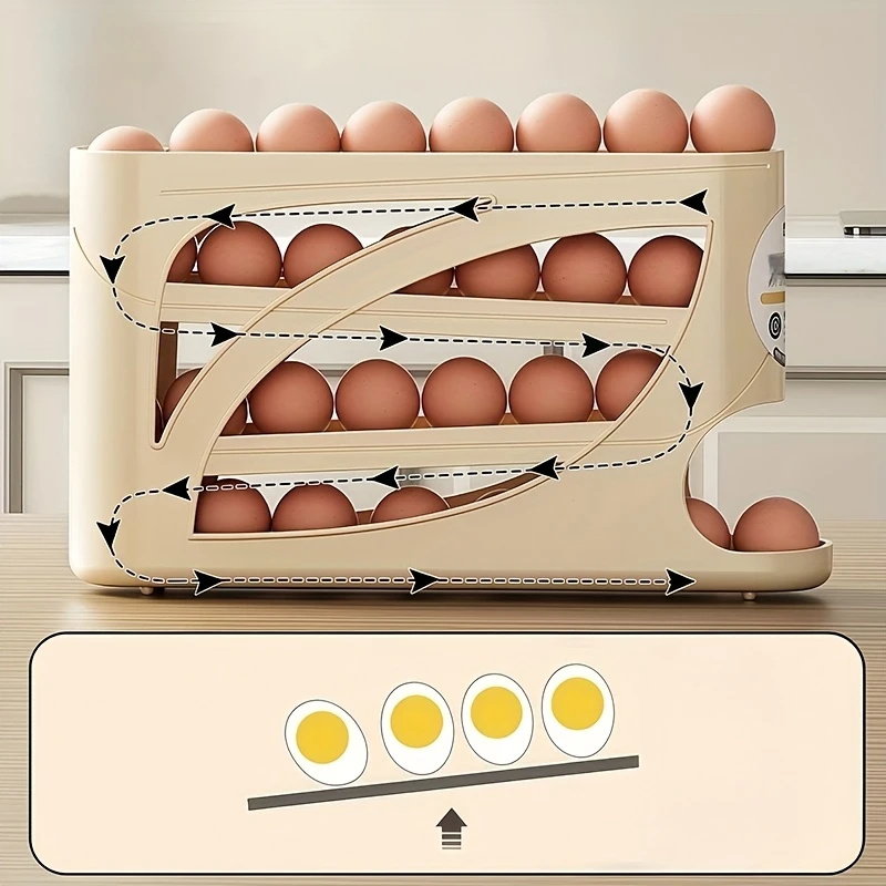 3단 회전식 계란 보관함 (냉장고용) 24개 계란 수납 - Food Storage Large Plastic Containers 리뷰 및 가격