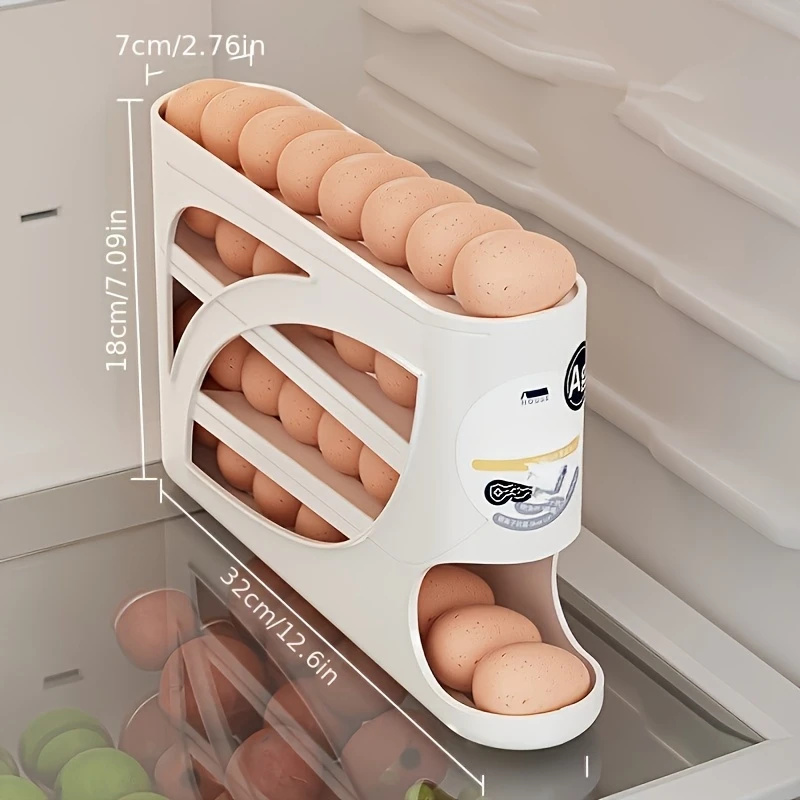 3단 회전식 계란 보관함 (냉장고용) 24개 계란 수납 - Food Storage Large Plastic Containers 리뷰 및 가격