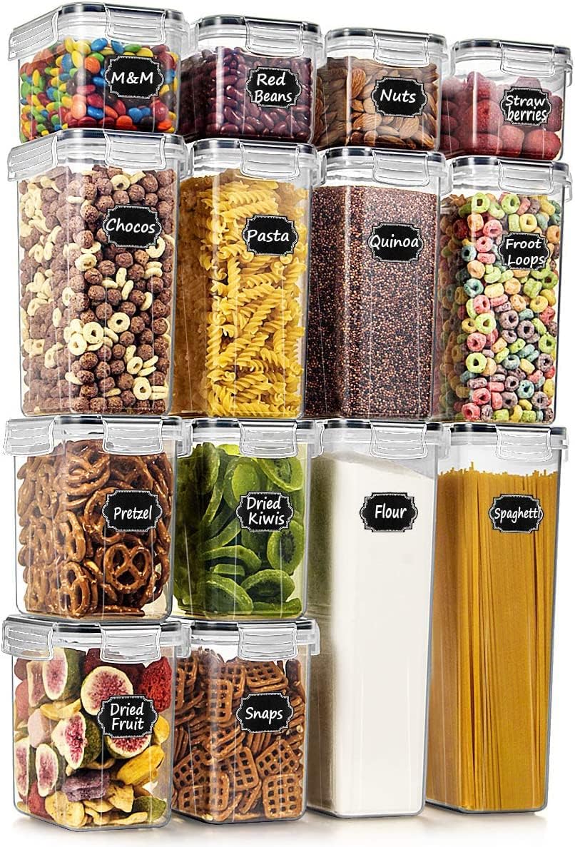 밀폐형 식품 보관 용기 14개 플라스틱 주방 팬트리 세 - Food Storage Kitchen Container Set 리뷰 및 가격