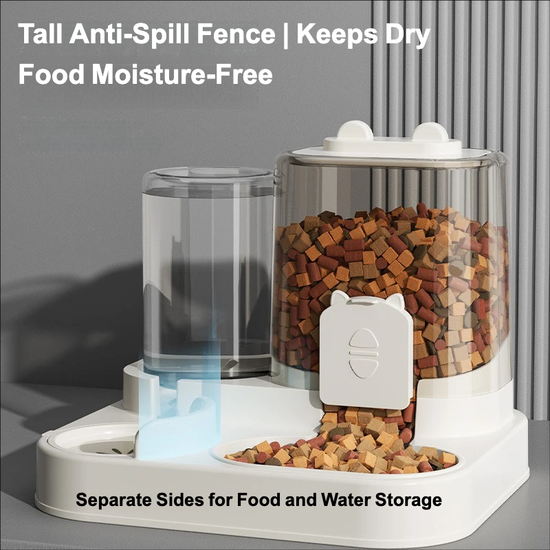 자동 급식기 개 고양이 사료 그릇 물 분수 포함 대용량 - Food Storage Large Plastic Containers 리뷰 및 가격