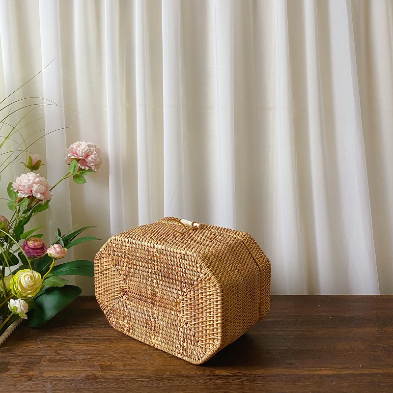 주방 손으로 짠 등나무 보관 상자 손잡이가있는 고리버들 - Bread Box Bamboo 리뷰 및 가격