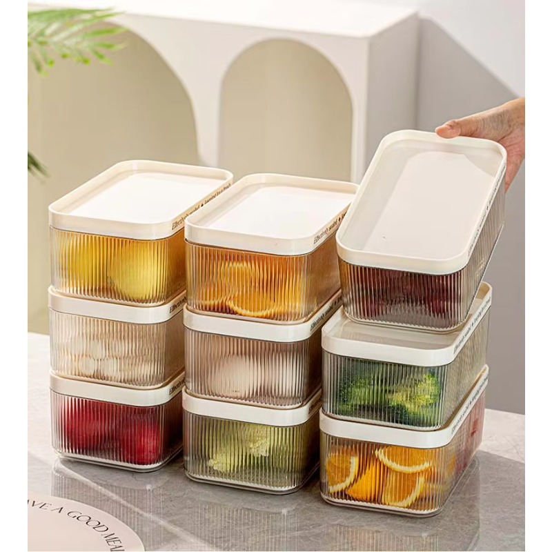 쌓을 수 있는 플라스틱 직사각형 PET 냉장고 정리함  - Food Storage Vegetables 리뷰 및 가격