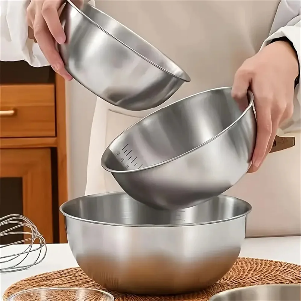 1-3개 스테인리스 스틸 볼 세트(계량 눈금 포함) - - Food Storage Home 리뷰 및 가격