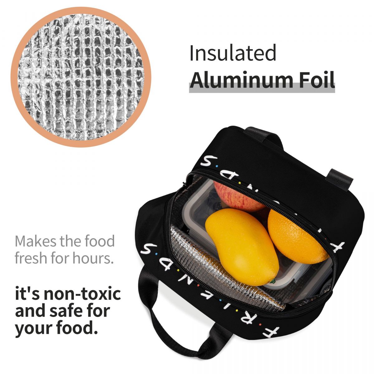 사용자 정의 친구 재미 있은 인용 열 절연 점심 가방  - Food Storage Quotes 리뷰 및 가격