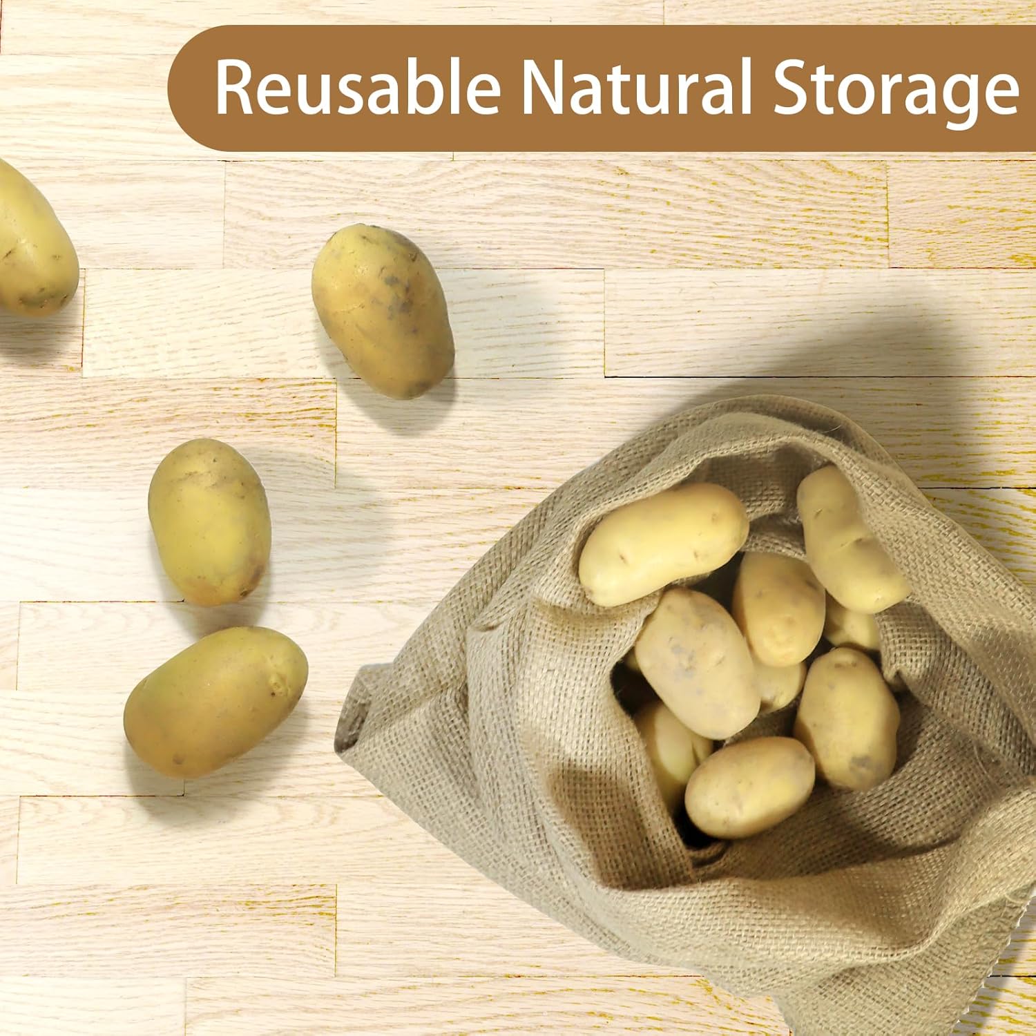 재사용 가능한 천연 황마 삼베 자루, 식물 성장 가방, - Food Storage In Roots 리뷰 및 가격