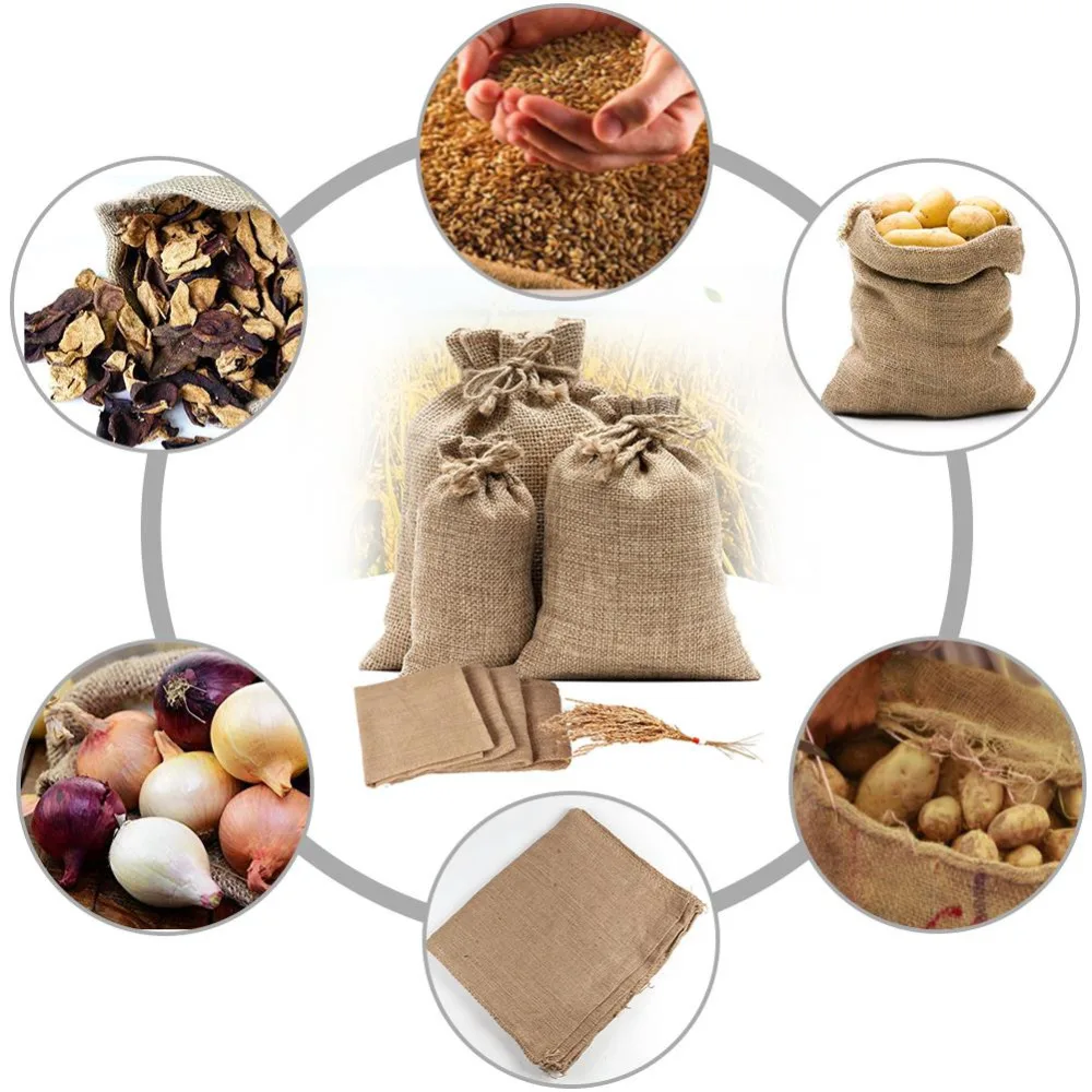 재사용 가능한 천연 황마 삼베 자루, 식물 성장 가방, - Food Storage In Roots 리뷰 및 가격