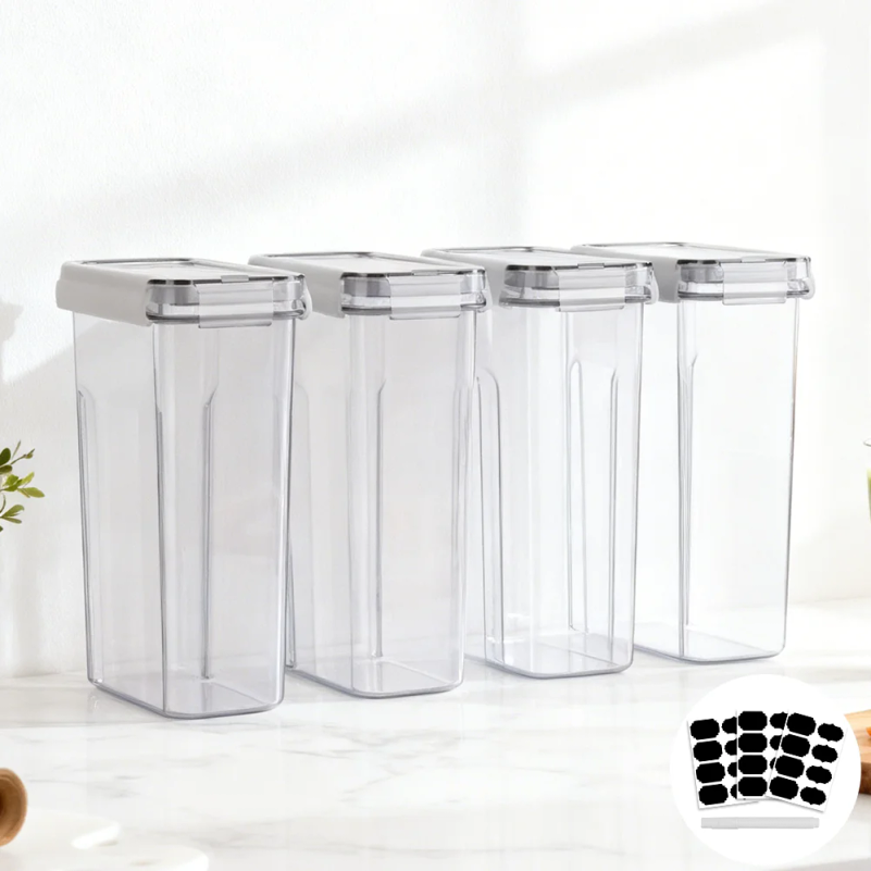4개/8개 식품 보관 용기 세트 4L 저장 탱크 밀폐형 - Food Storage Kitchen Container Set 리뷰 및 가격