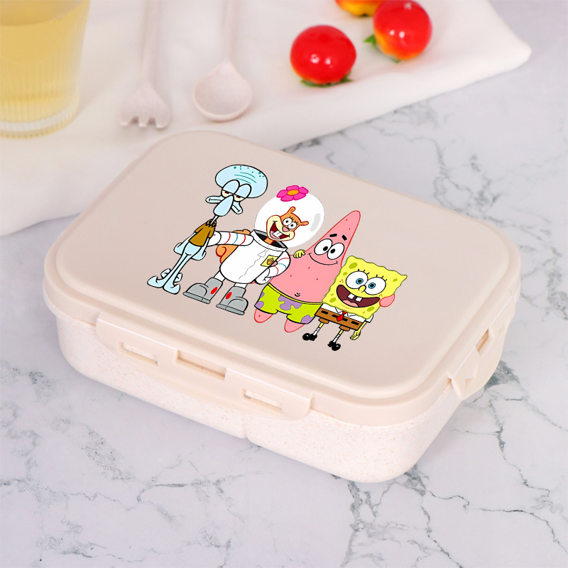 새로운 스폰지 밥 스퀘어팬티드 도시락 애니메이션 만화  - Food Storage System 리뷰 및 가격