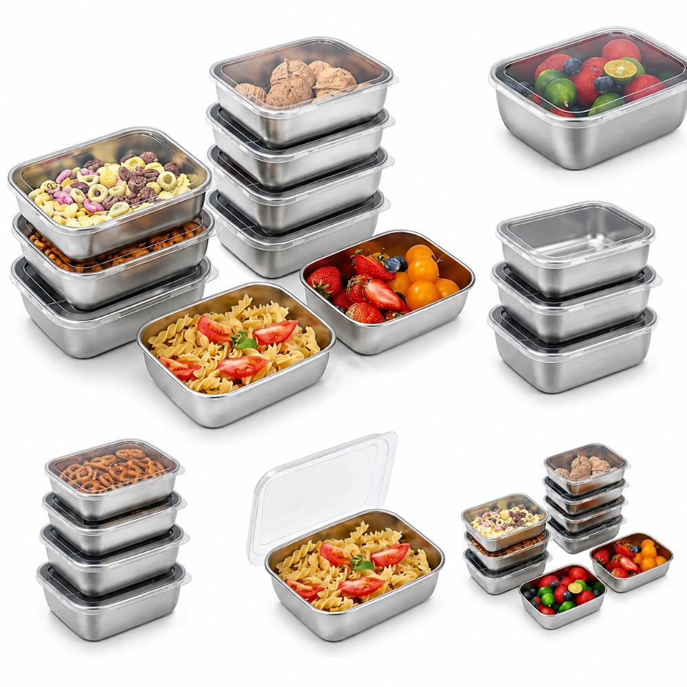 6pcs 스텐 밀폐 용기 스텐 반찬통 누수 방지 6pc - Food Storage Kitchen Container Set 리뷰 및 가격