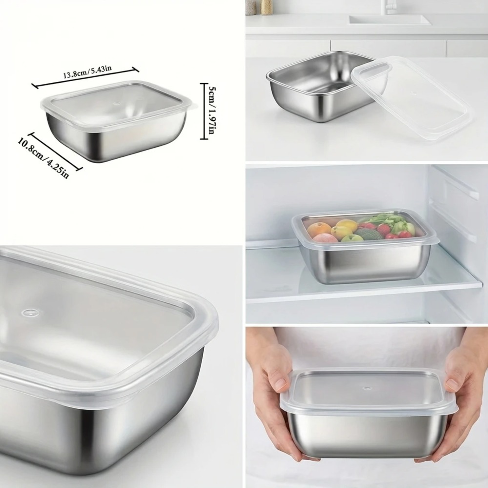 6pcs 스텐 밀폐 용기 스텐 반찬통 누수 방지 6pc - Food Storage Kitchen Container Set 리뷰 및 가격