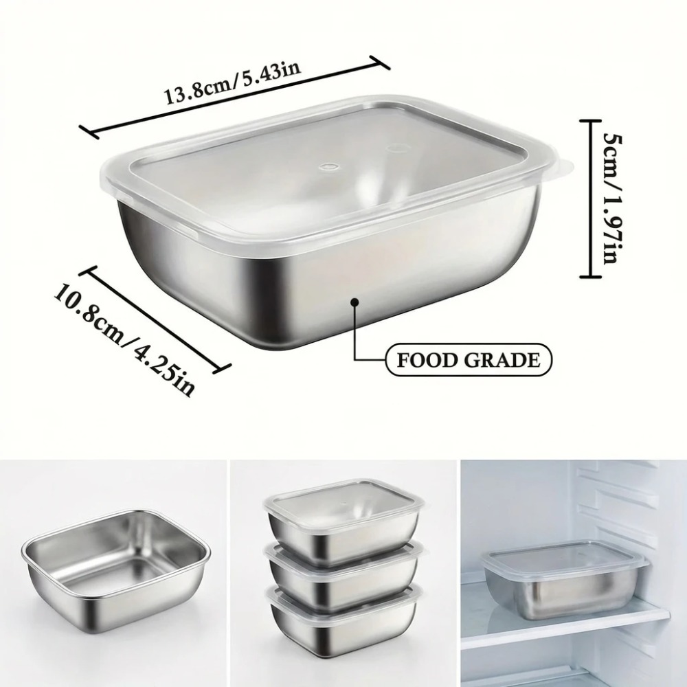 6pcs 스텐 밀폐 용기 스텐 반찬통 누수 방지 6pc - Food Storage Kitchen Container Set 리뷰 및 가격