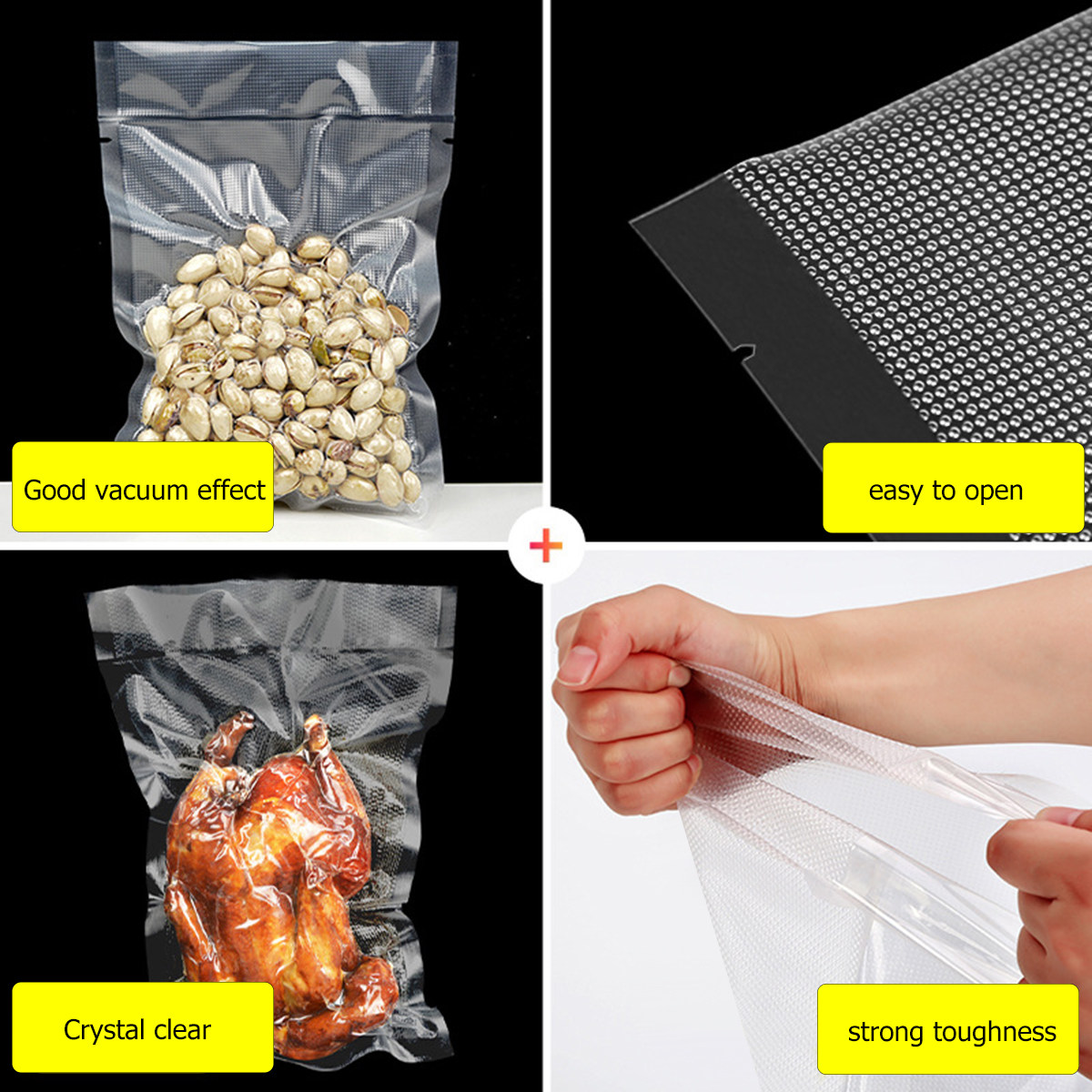 100개입 투명 진공 포장 백, 상업용 반자동 대형 진 - Food Storage For 리뷰 및 가격