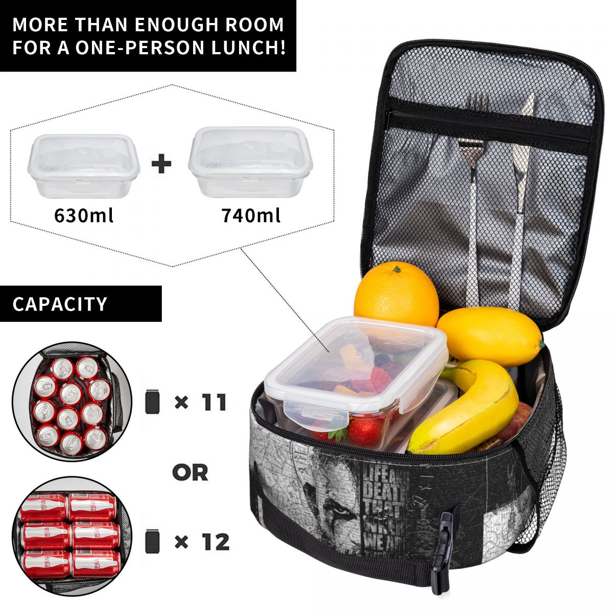 맞춤형 바이킹 왕 라그나 로트브로크 인용문 도시락 가방 - Food Storage Quotes 리뷰 및 가격