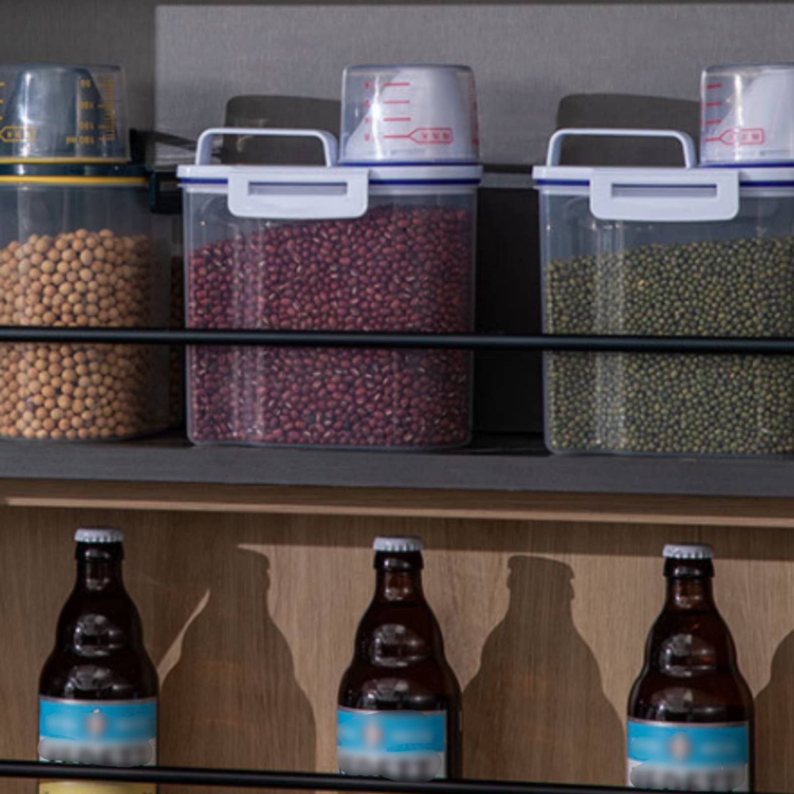쌀 보관 용기 습기 차단 쌀 디스펜서 계량 기능 포함  - Food Storage Dispenser 리뷰 및 가격