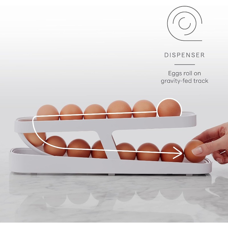 계란 디스펜서(이중 레이어), 공간 절약형 회전식 계란 - Food Storage Types 리뷰 및 가격