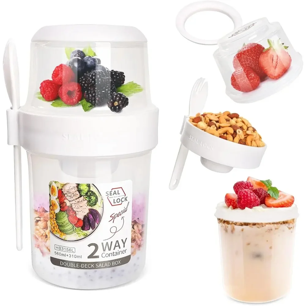 샐러드 컵 아침 식사 컵 휴대용 식품 저장 도시락 상자 - Food Storage Yogurt 리뷰 및 가격