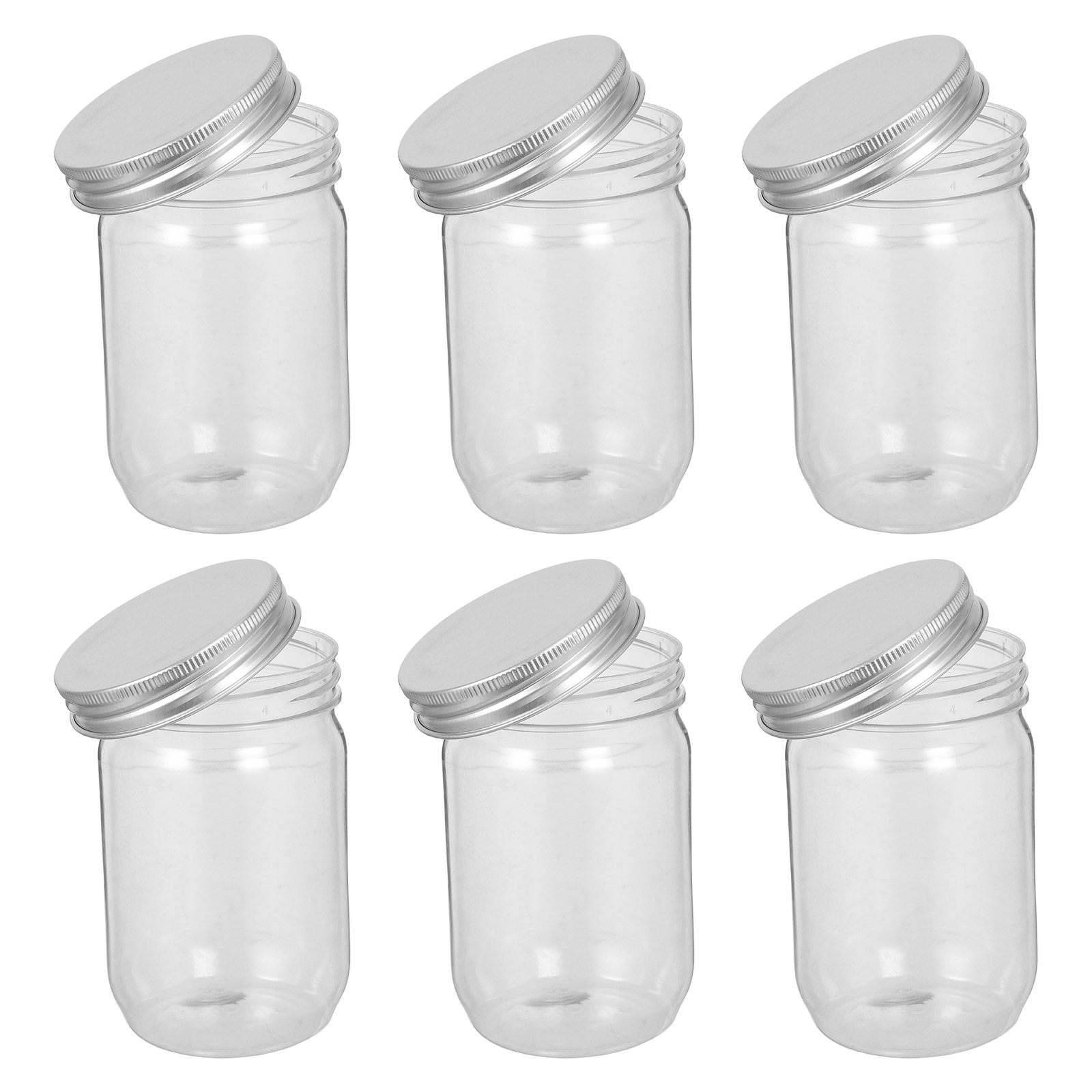 6Pcs 투명 플라스틱 메이슨 항아리(밀폐 뚜껑 포함) - Food Storage And Container 리뷰 및 가격
