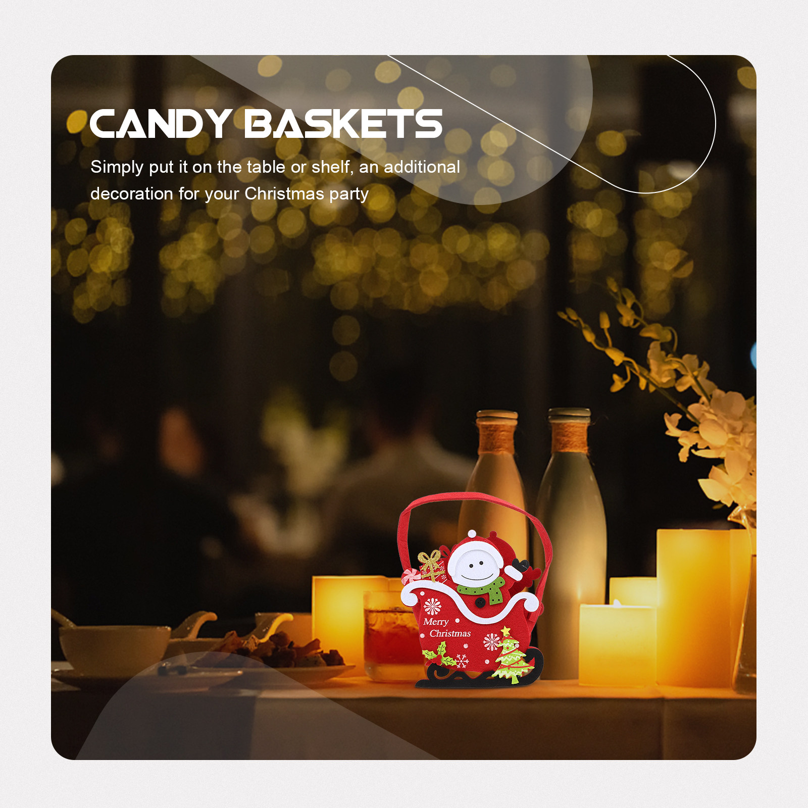 1Pcs 크리스마스 캔디 바구니 사탕, 스낵, 음식,  - Xmas Food Storage Containers 리뷰 및 가격