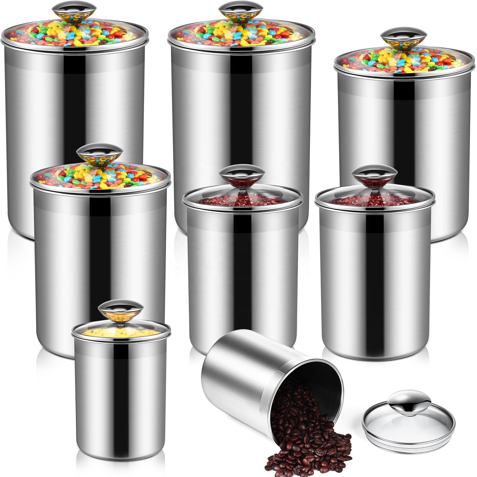 식품 보관 용기 차 커피 설탕 밀가루 밀폐형 주방 스테 - Food Storage Kitchen Container Set 리뷰 및 가격