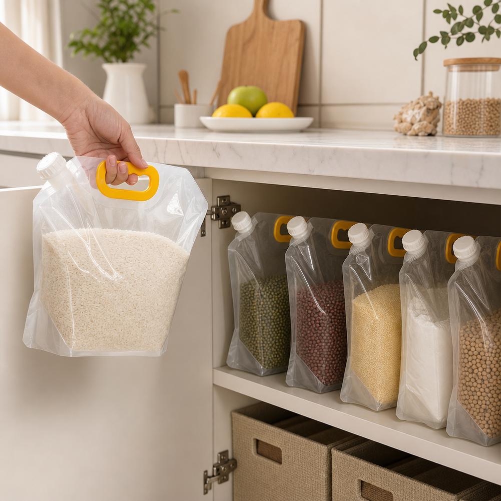 대형 곡물 밀봉 가방 손잡이 포함 방습 해충 방지 쌀  - Food Storage Large Plastic Containers 리뷰 및 가격